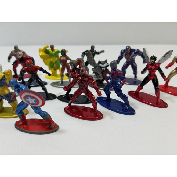 Marvel Nano Metalfigs mixed lot of 18 figures Spider-verse Spider-man Thanos - Picture 4 of 16